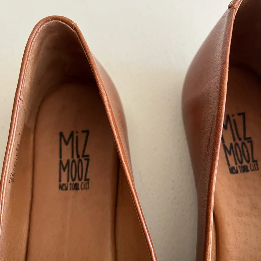 Miz Mooz KEN Leather Loafers, Made in Portugal, Brandy, Women’s EU Size 39 NEW